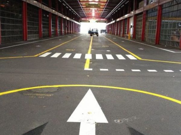 Car park line marking job in South Sydney