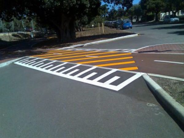 A car park line marking job in Sydney