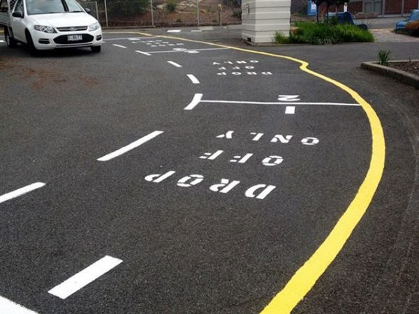 Car park Line marking project in Eastern Suburbs